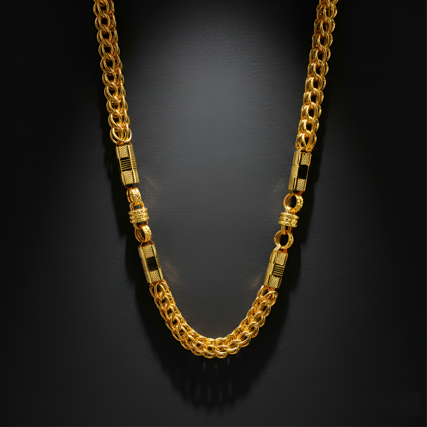 A statement of power, carved in gold