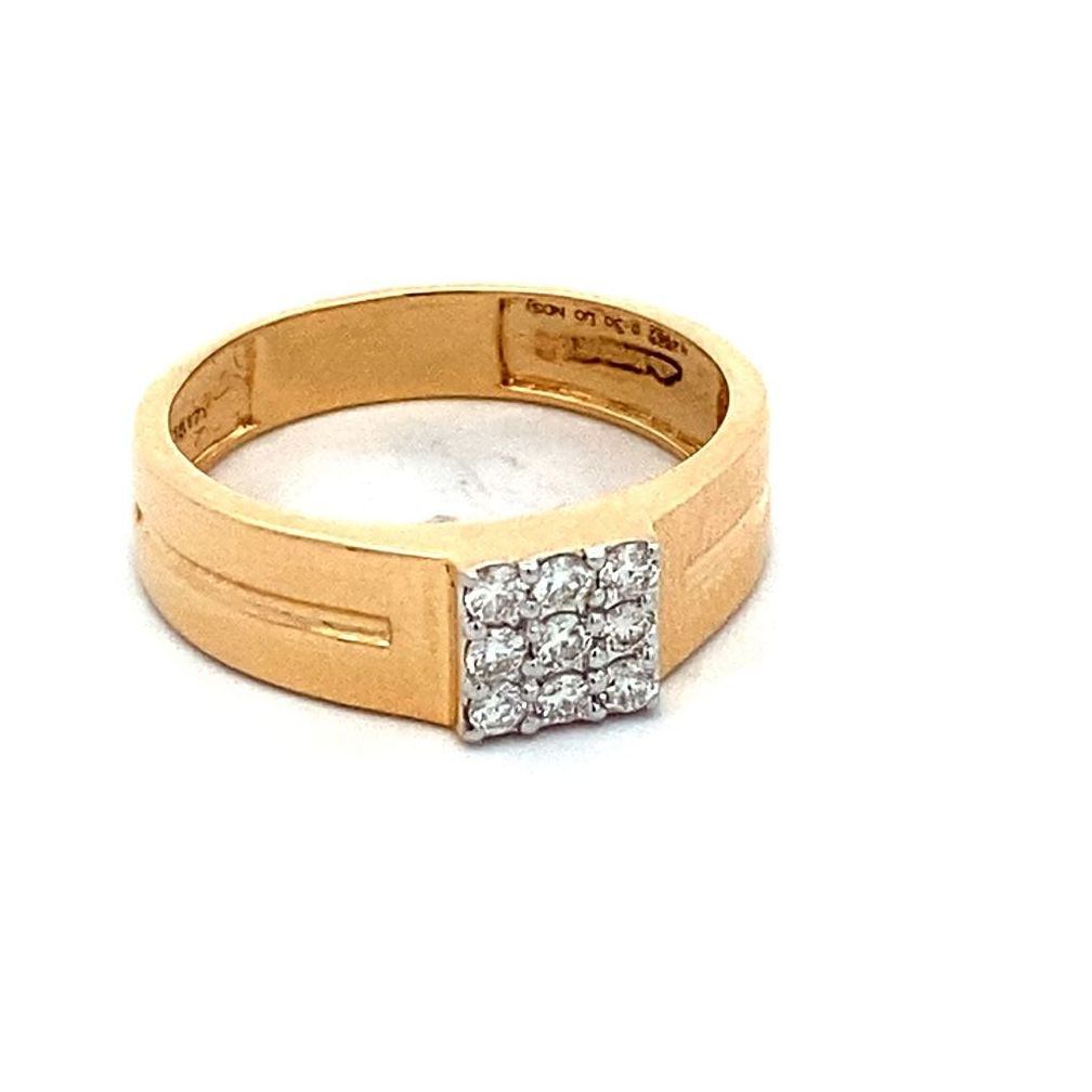 Natural Diamond Ring 14K Solid Gold .31tcw Mens Ring Cluster Ring Halo –  gemcitygems.com