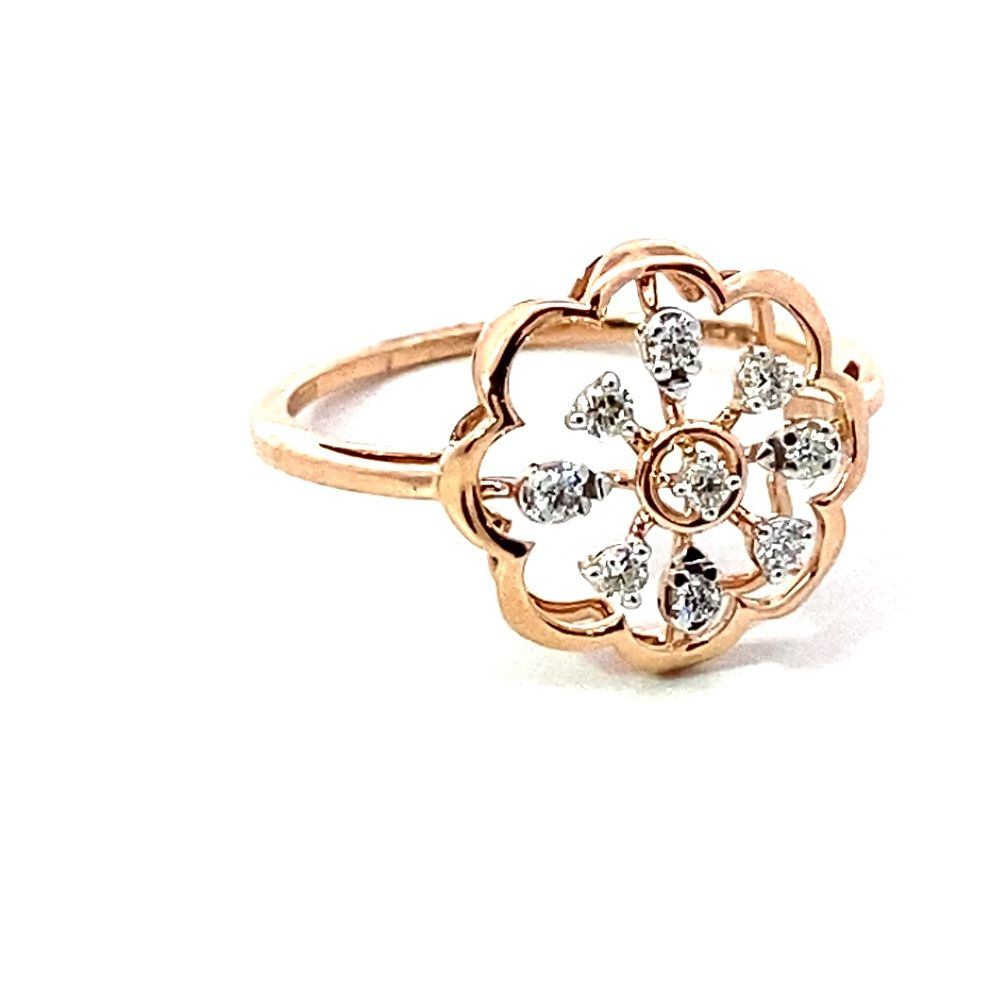 70-Pointer 18K Rose Gold Solitaire Diamond Shank Ring for Women JL AU