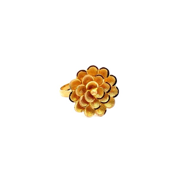 Flower Shape Big Cocktail Rose Gold Plated Diamond Style Finger Ring. at Rs  770/piece | Big Ring in Jalandhar | ID: 11151114791